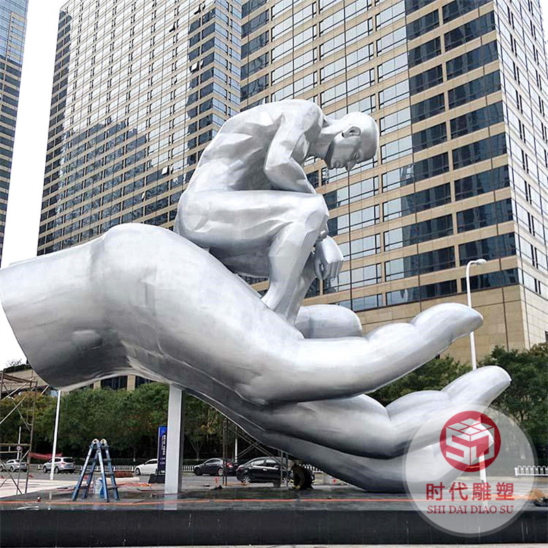 大型不銹鋼雕塑定制廣場地標(biāo)金屬園林戶外異形創(chuàng)意景觀公園擺件