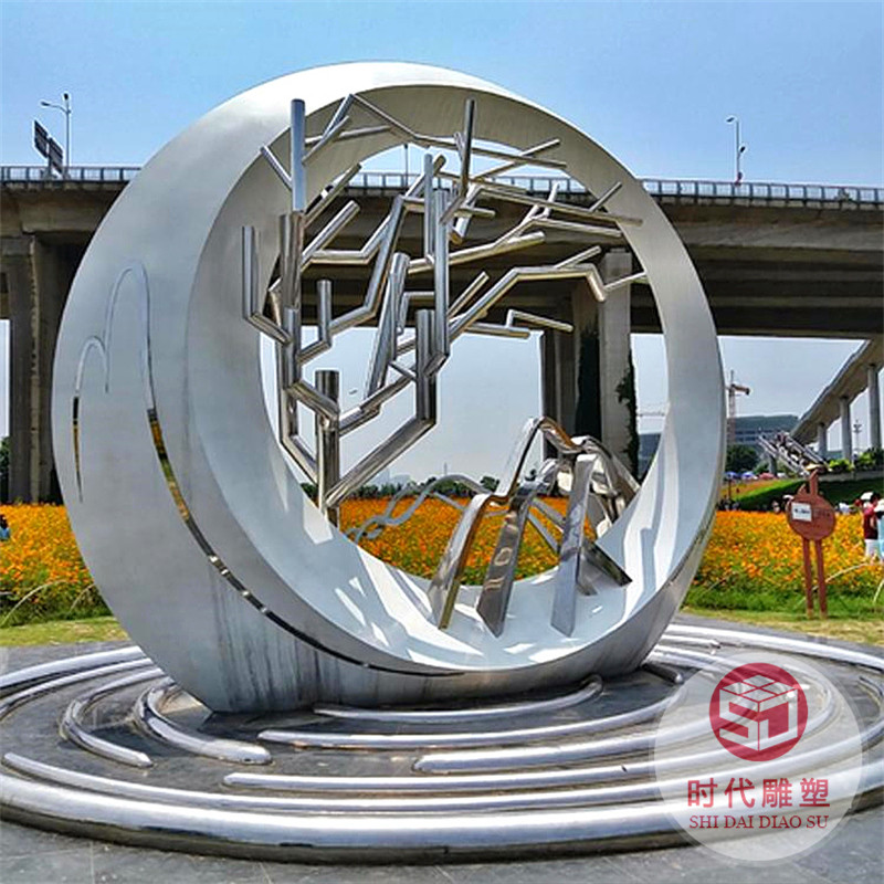 大型不銹鋼雕塑定制戶外廣場(chǎng)白鋼金屬雕像房地產(chǎn)城市園林景觀廠家