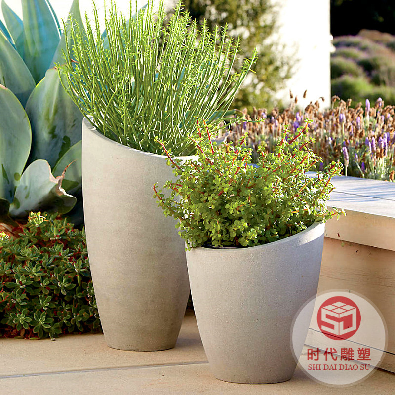 商場(chǎng)酒店玻璃鋼大花盆組合創(chuàng)意異形美陳花器戶外廣場(chǎng)落地花缽花箱