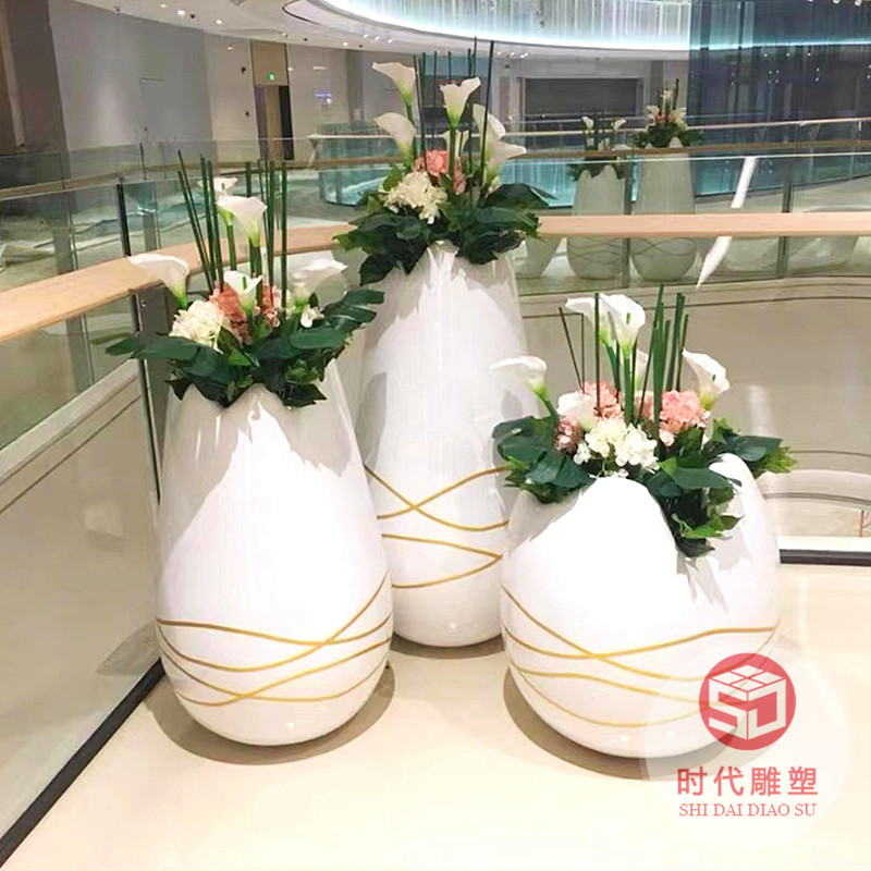 戶(hù)外玻璃鋼組合花箱售樓處花槽別墅庭院市政商場(chǎng)美陳落地花盆加工