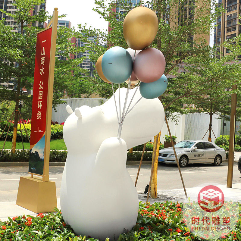 玻璃鋼彩繪熊貓雕塑戶(hù)外小區(qū)售樓處幾何動(dòng)物小品草坪裝飾擺件造景