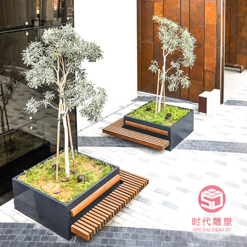 玻璃鋼樹(shù)池座椅商場(chǎng)休閑坐凳創(chuàng)意公共休息區(qū)椅子戶外公園長(zhǎng)凳定制