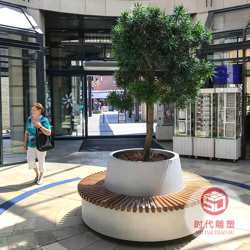 戶外樹(shù)池玻璃鋼座椅室外公園玻璃鋼凳子商場(chǎng)休閑椅子美陳長(zhǎng)條坐凳