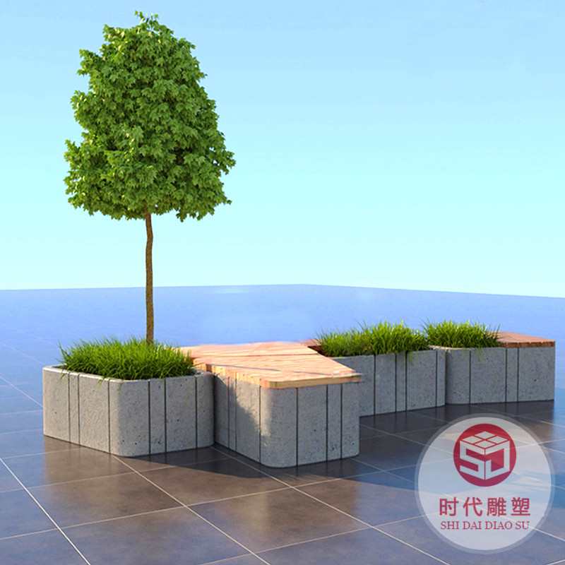 定制戶外玻璃鋼樹(shù)池坐凳創(chuàng)意景觀園林花壇座椅商場(chǎng)休息等候休閑椅